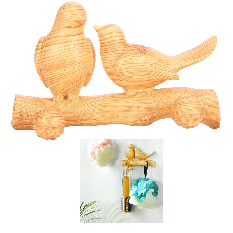 Resin Bird Coat Hook Wall Mounted Hat Towel Bag Hanger