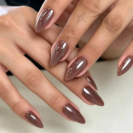 KQueenest- Diseño cromado: nuestras uñas acrílicas para mujer cuentan con un deslumbrante acabado cromado Aurora que resiste la decoloración. Con opci
