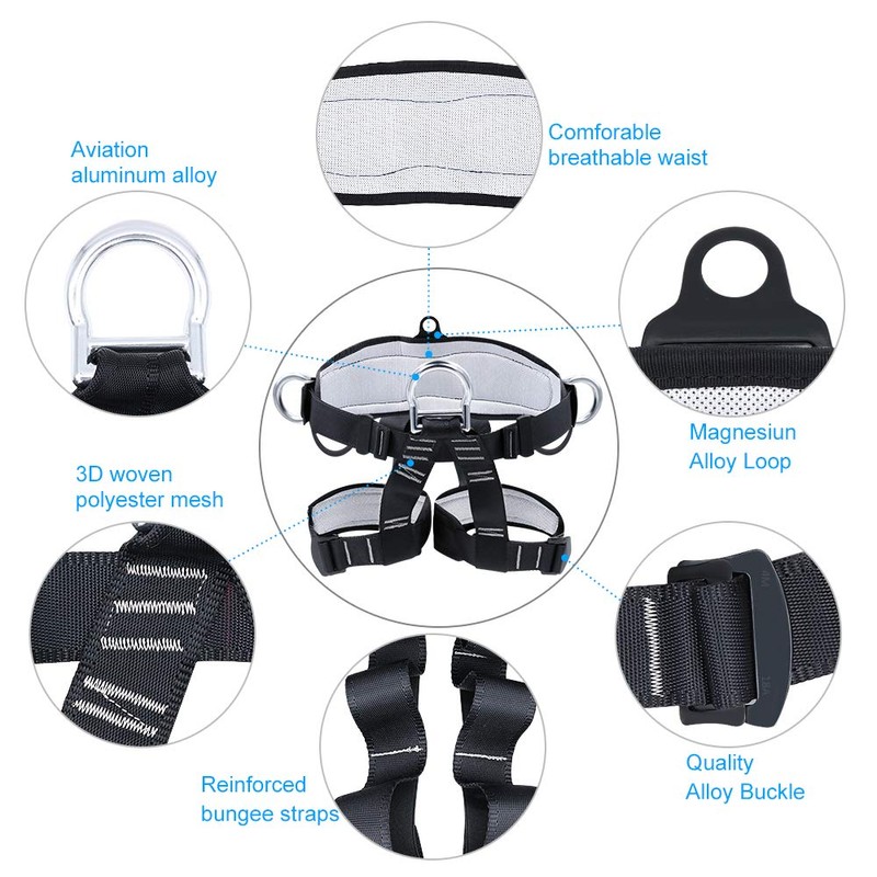X XBEN Thicken Climbing Harness, Protect Waist Safety Harness Gear,