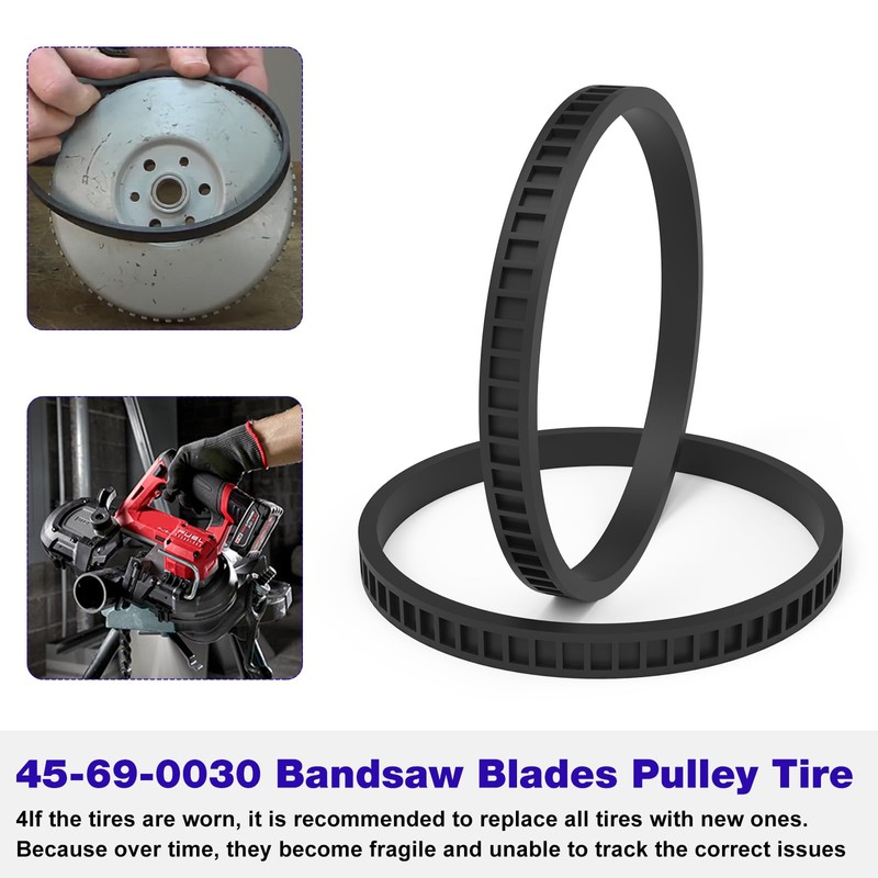 45-69-0030 Bandsaw Blade Pulley Tires Replacement Bandsaw Blades 2629-20 6242-6