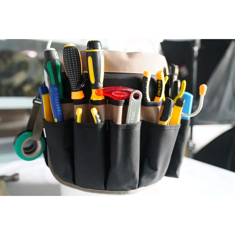 MELOTOUGH Bucket Tool Organizer With 35 Pockets Fits to 3.5-5