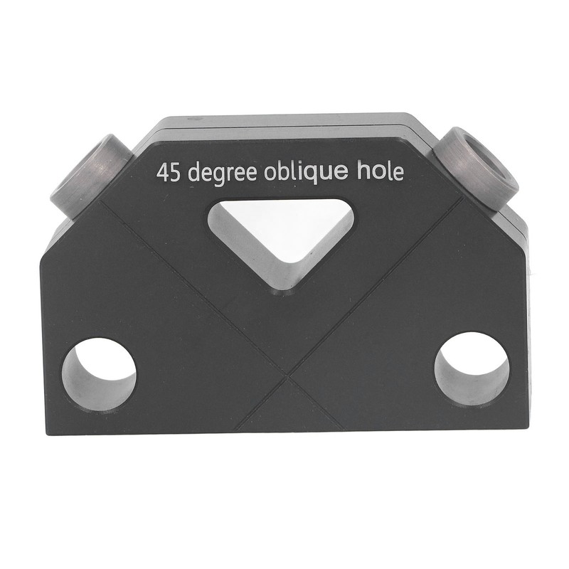 Woodworking Inclined Hole Fixture Black Aluminum Alloy 45 Degree Angle