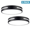 Wheatronic LED Ceiling Light Flush Mount 24W, Black Kitchen Light