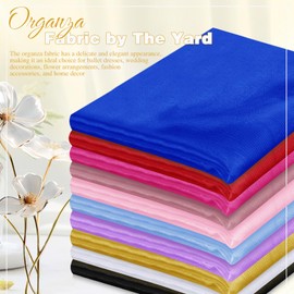 VACVELT Sheer Organza Fabric by The Yard, 60 Inch Wide Gold Organza Fabric Bolt Bridal Sheer Tulle Fabric, Silk Organza Roll for Wedding Party Decorations Backdrop Curtain (1 Yard)