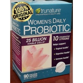 Probiótico diario para mujer, 25 mil millones de células, 90 cápsulas Trunat