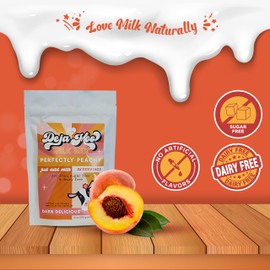 Deja Moo Sugar Free Powder Natural Milk Mix, 12 oz (Peach)