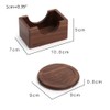 Qarmijaer 6Pcs Walnut Wood Coasters Placemats Decor Round Heat Resistant