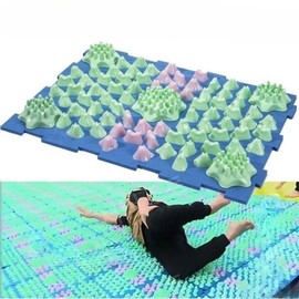 대형 지압 발매트 맨발 지압판 수련회 건강 게임 단체 [오버사이즈 40*60 스 블루] Large Foot Pressure Mat Barefoot Acupressure Training Health Game Group [Oversized 40*60 Blue]