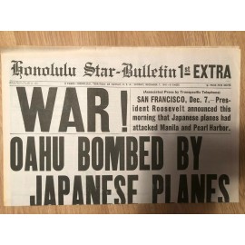 1941 Honolulu Star- Bulletin 12/07/1941 1st EXTRA