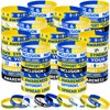 144Pcs Down Syndrome Awareness Silicone Silicone Bracelets Bulk, Blue and