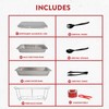 Large Full Size 33-Pcs Disposable Chaffing Buffet with-Covers, Utensils, Fuel