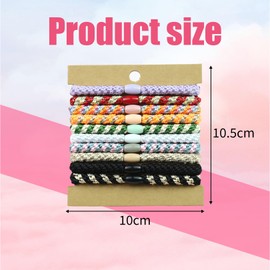 Pack of 10 Women's Hair Bobbles, Scrunchies Girls Set, Hair Tie, Colourful Hair Bobbles Women, Hair Bobbles, Braid Bobbles with, Boho Hair Scrunchies, Gentle for Hair, Hair Accessories, Hair Clip,