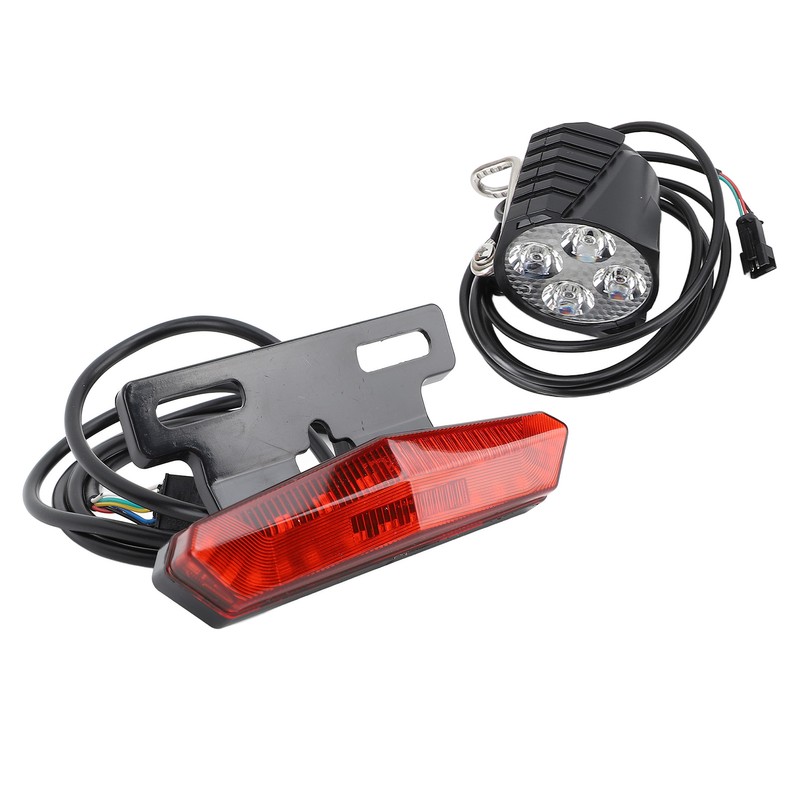 Electric Headlight and Tail Light Set LED Front Rear Warning
