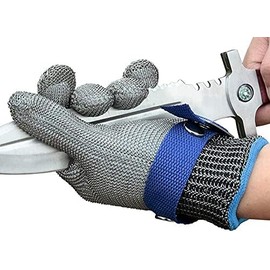 Schwer Cut Protection Gloves, Class 9 Cut Resistant, Chain Glove, Kitchen Gloves for Cutting Meat, Oyster Peeling, Slicing (M)