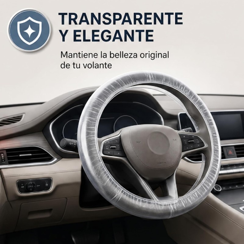 Keenso Funda Volante,100 Piezas Universal Fundas Desechables para Volantes con