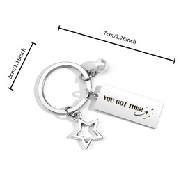HUHALLI Inspirational Keychain Gift for Friend Lover Sister Daughter Homebody Bestie Coworker Women Men, Thanksgiving Christmas Birthday Present, Unique Heartwarming Gift