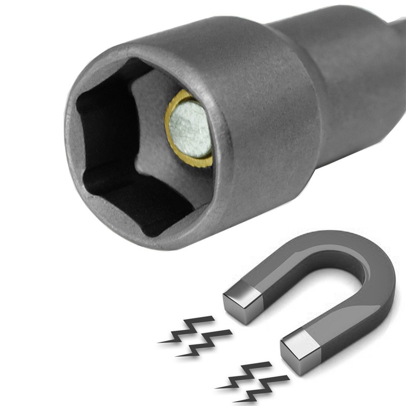 Safekom 8pc 1/4" Hex Magnetic Nut Driver Socket Set Metric