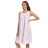 QRRLUEN 100% Cotton Nightgowns for Women Sleeveless Nightgown with Pockets