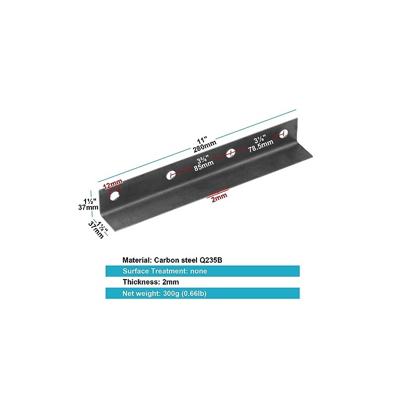OTTFF 6 Pack Garage Door Jamb Bracket, Weld On Steel
