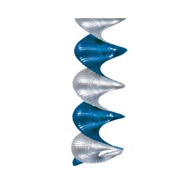 KarnevalsTeufel Rotor Spiral Set Bavaria, Blue/Silver, 4-Piece Decoration for Folk Festival Party