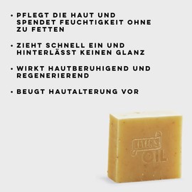 Beyer's Oil Verbena Beard Soap 85 g - Handmade in Bavaria - 100% Natural - With Real Verbena Leaves - Nourishes the Skin, Makes the Beard Soft and Smooth