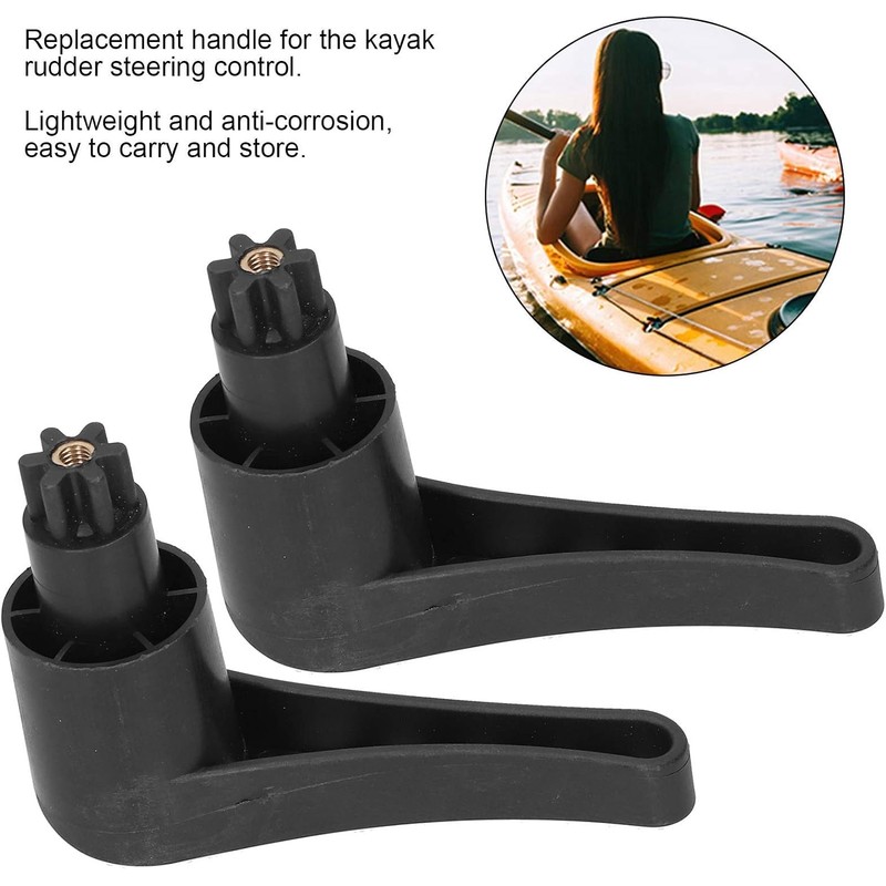 HERCHR Kayak Rudder, 2pcs PVC Kayak Rudder Steering Control Handle