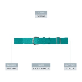 Augusta Sportswear Elastic Baseball Belt, Teal, One Size
