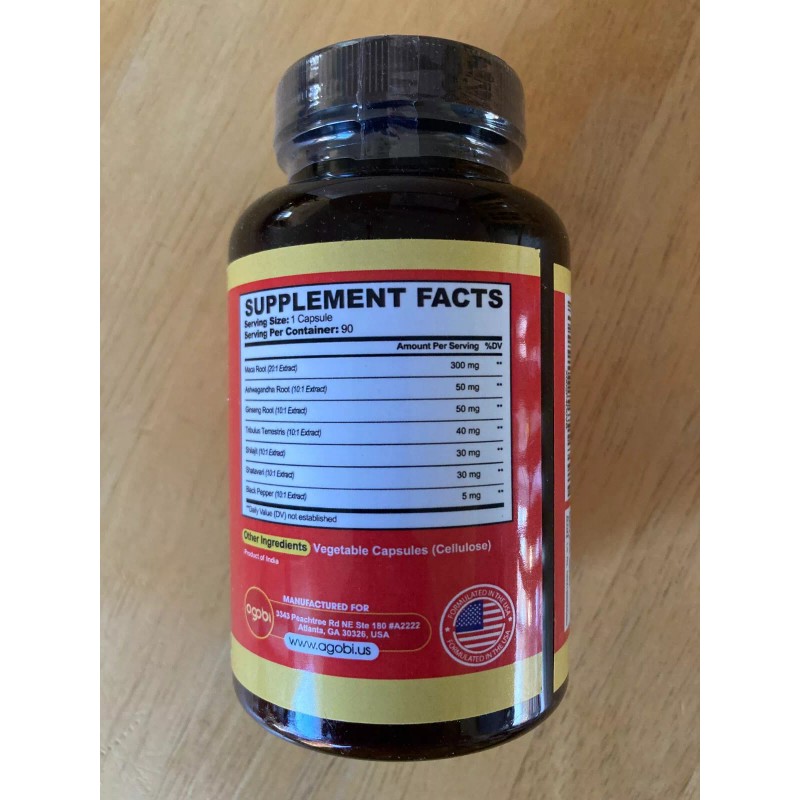 Agobi 7in1 Maca Root 90 Capsules Energy, Performance, Mood &