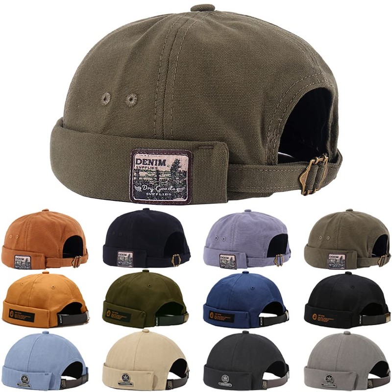 Cozyan Cotton Docker Cap Men Women Sailor Hat Harbour Hat