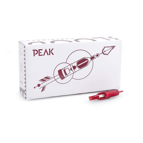 Peak - Blood Cartridge Tattoo Needles - 1211RL - Single-Use Cartridges for Safe Professional Tattooing, Disposable & Sterile Tattoo Supplies (Box of 20)