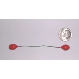 Darice RED HOLLY BERRIES 5/16" w-green wire for Holiday decorating #3
