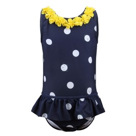 Julysand Babys 20G052 - Bañador de una sola pieza, diseño de flores, Impresión a escala, 5-6X