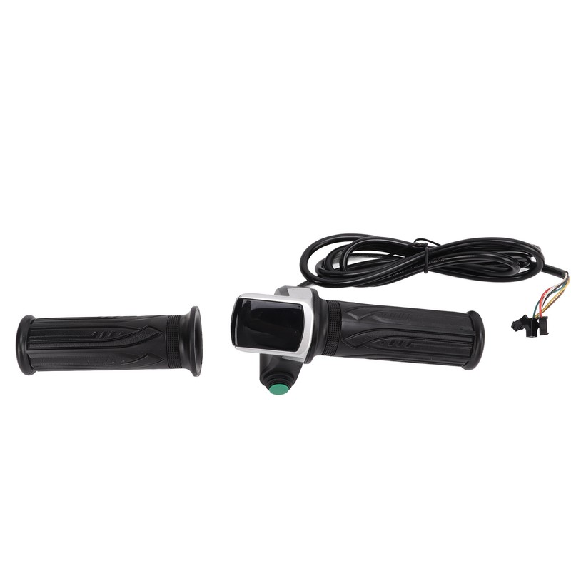 1 Pair Handlebar Throttle Grip Universal LED Display Wire Twist