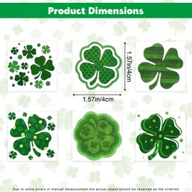 JazSwirl St Patricks Day Tattoos, 72-Piece Shamrock Stickers St Patricks Day Stickers, Shamrock Tattoos, St Patricks Stickers Shamrock Tattoos