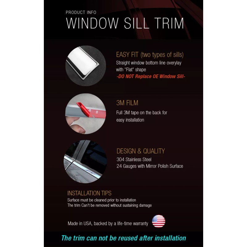 TYGER For 04-15 Nissan Titan Crew Cab 4PC Stainless Steel