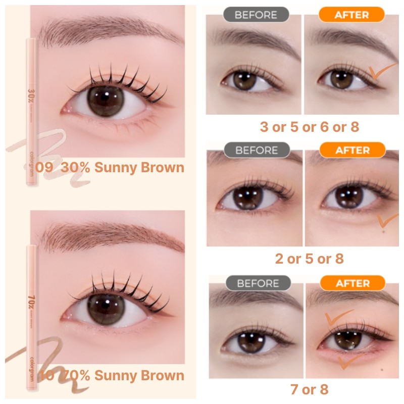 COLORGRAM Shade Re-Forming Brush Liner 0.5g, Color:09 30% Sunny Brown