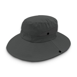 Foldable Sun Hat for Women Fishing Hats for Men Wide Brim Sun Hat with Mesh Bucket Hat for Hiking Beach Camping Outdoor Anti-UV Sun Protection Boonie Hats (US, Numeric, 7, Gray)