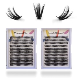 CB Cluster Lashes, 400 Pcs, 2-Trays, Large Tray Individual Eyelash, 12mm-16mm, 20D 30D 40D, C, D Curl, DIY Volume Eyelash Extensions At Home Or Professional Makeup, D Curl, 12-16mm Mix Tray, 40D