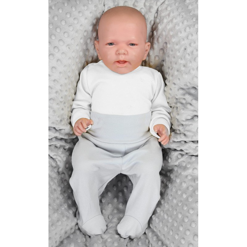 TupTam Baby Boys’ Long-Sleeved Bodysuit, Plain Colours, Pack of 5