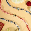 KSJONE Evil Eye Design Set of 3 Rakhi For Brother