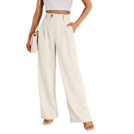 LILLUSORY Wide Leg Dress Work Pants Womens Palazzo Flowy 2025 Summer Spring High Waisted Professional Business Office Interview Outfits Bottom Wear Trousers Dressy Slacks