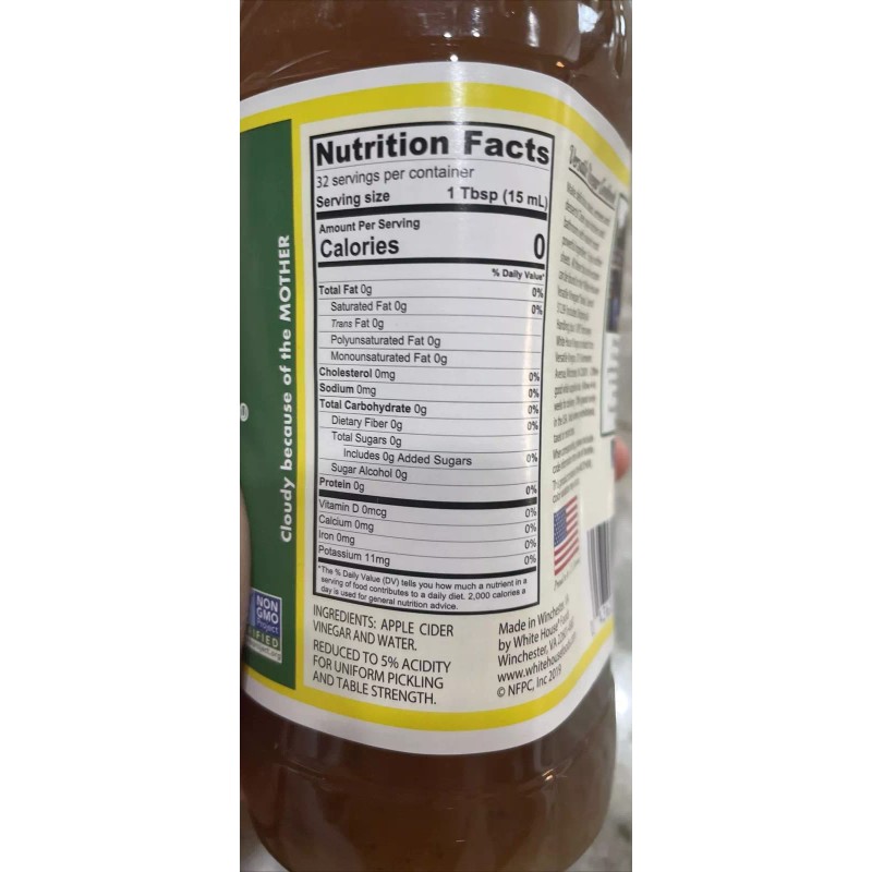 Old World Flavor 1905 Apple Cider Vinegar 16 oz Bottle