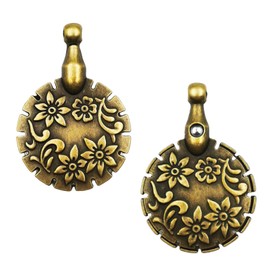 2 Pcs Yarn Cutter Pendant Set, Antique Copper Versatile Thread Cutter Tool for Crochet & Sewing Accessories, Yarn Minder & Embroidery Supplies, Gifts for Crocheters & Sewing Enthusiasts