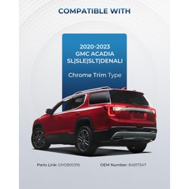 Chee Lyee LED Tail Lights Compatible with GMC Acadia SL SLE SLT Denali 2020 2021 2022 2023 Chrome Taillights Left Driver Side, OEM: GM2800316 84817347