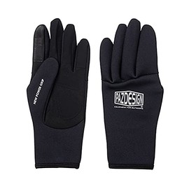 Puzzle Design PGV-043 Chloroprene 5 Finger Gloves II Black/White, Large