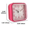 Colorful Silent Alarm Clock – Non-Ticking, Square Design, Battery Operated,