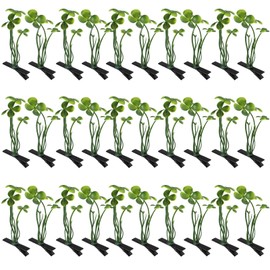 30 Pcs Bean Sprout Hair Clips Mixed Style Plant Hairpins Flower Plant Hair Clip Little Grass Barrette Butterfly Headwear Hair Accessories for Women Girl School Home Party Christmas (Clover)