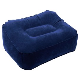 Blue Inflatable Foot Cushion – Lightweight Portable Supportive Cushion for Resting Tired or Swollen Legs & Feet – Measures 15 x 35 x 27cm, Perfect for Home or Travel, Trains, Planes, Coaches, Cars
