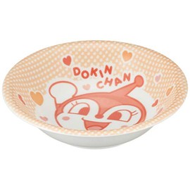 Anpanman 079534 Dokin-chan Curry Plate, 6.7 inches (17 cm), Children's Tableware, Orange