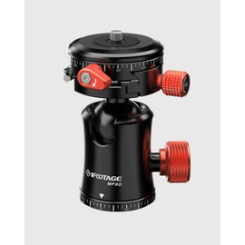 IFOOTAGE MP30 Mini stativkopf für Kamera,DSLR,Stativ,Einbeinstativ,Aluminium Mini-Videokopf,mit 360°Panorama Schnellwechselplatte,Maximale Belastung 22lbs/10KG,Komodo MP30
